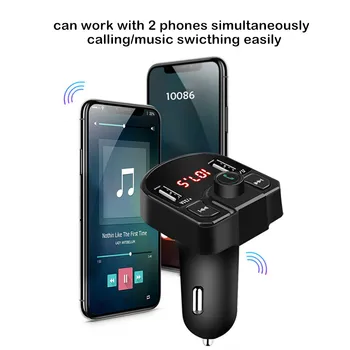 

Bluetooth 4.2 MP3 Player Handsfree support TF Card U disk Car Kit FM Transmitter QC2.0 3.1A Fast Dual USB Charger Power Adapter