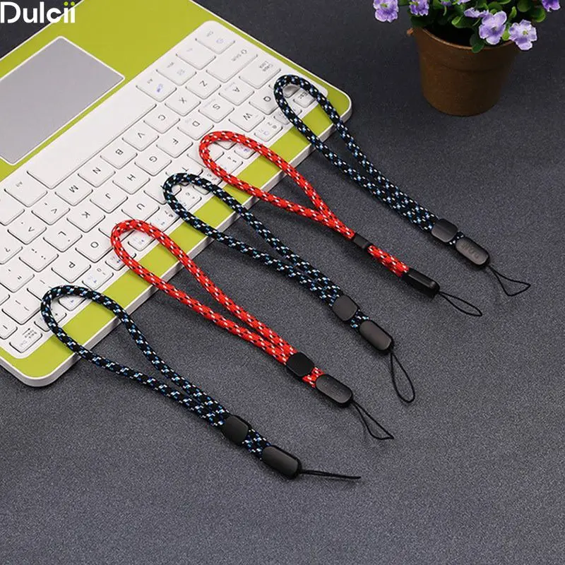 Dulcii Short Strap Wrist Lanyard Unisex Woven Texture Durable Nylon