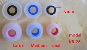 

DHL free. 600pcs. replace eartip for 6MM in-ear headphone. 6mm replace eargel. double-color