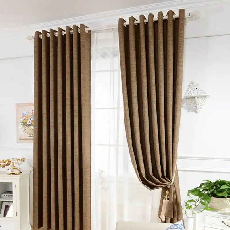 cortinas opacas minimalistas de lino falso para dormitorio sala de estar ventana personalizadas color solido liso estilo moderno