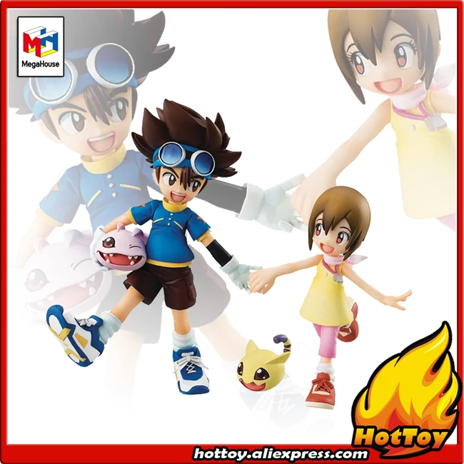 

100% Original Megahouse G.E.M. Exclusive Complete Figure - Taichi Yagami & Hikari & Colomon & Nyaromon from "Digimon Adventure