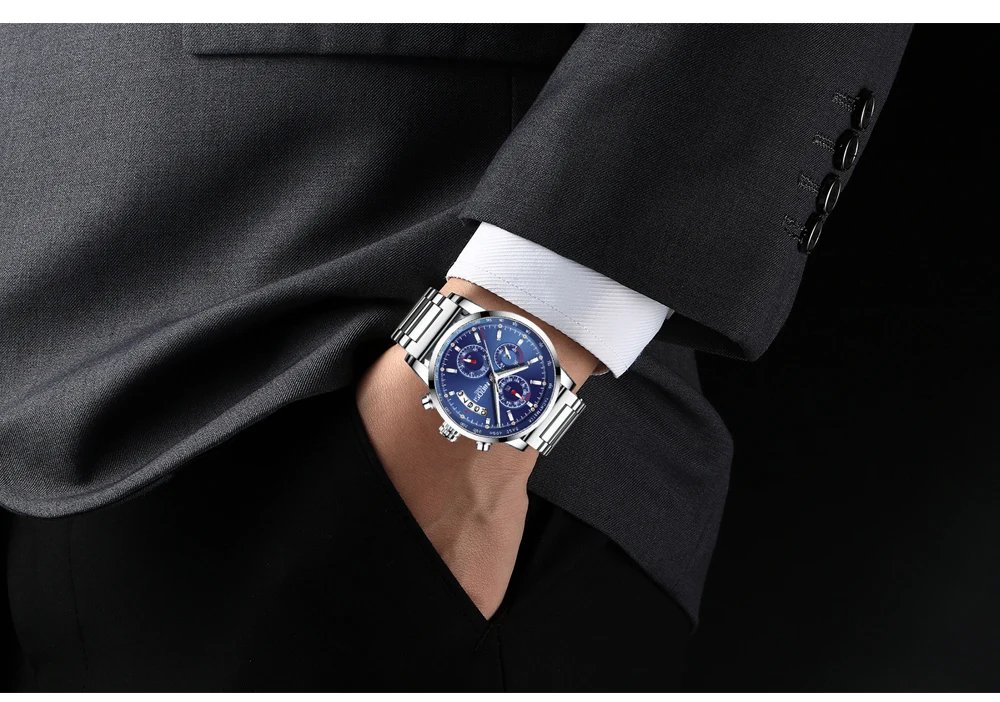 NIBOSI Uhren Herren Quarz Chronographen Analog Watch Men Stainless Steel Top-marke Luxus Leather Watches Sport Relogio Masculino (19)