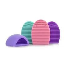 Professional Brushes egg Cleaning Washing Tools Cosmetics Brushes Scrubber Board Washing Cosmetic Brush Cleaner Tool silicone makeup brush cleaning mat washing tools hand tool large pad sucker scrubber board washing cosmetic brush cleaner tool