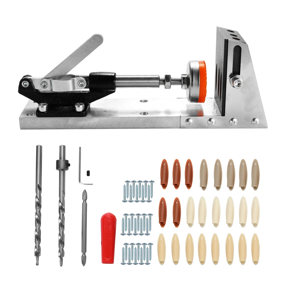 Деревообрабатывающие столярные комплект Системы наклонной сверло инструменты зажим сверло комплект Системы из шаблона для отверстий под косой ручной инструмент
