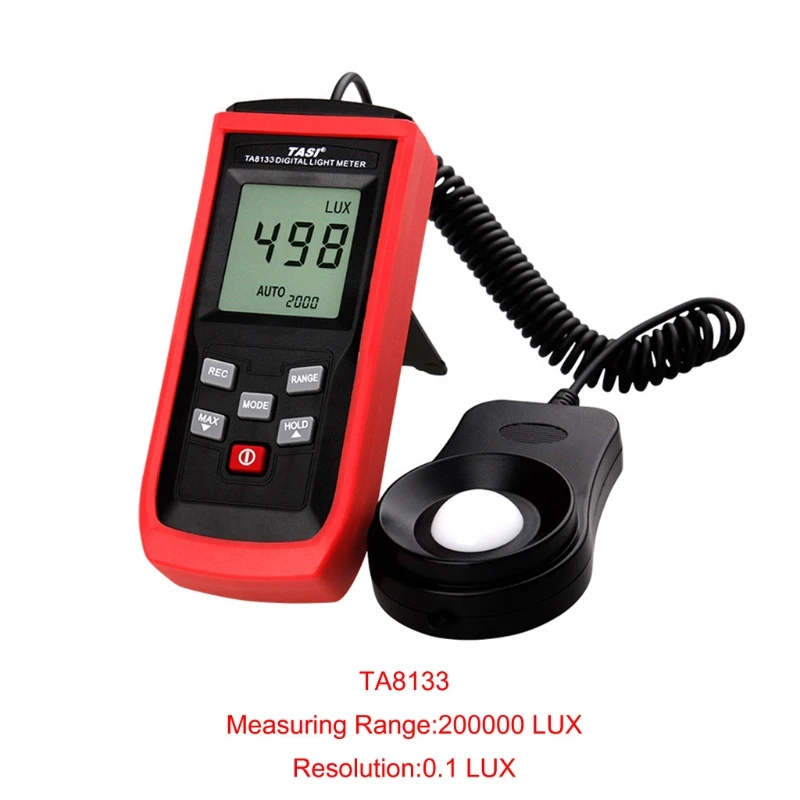 TA8133 цифровой люксовый измеритель освещенности светильник 200000Lux/FC автомобильный головной светильник детектор