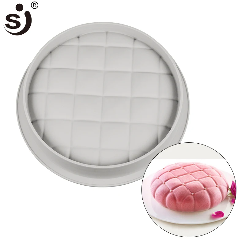 

FUNBAKY Large Round Silicone Mold Square Pillow Gray Cake Mold For Chocolate Brownie Dessert Mousse Baking Pan Decoration Tools