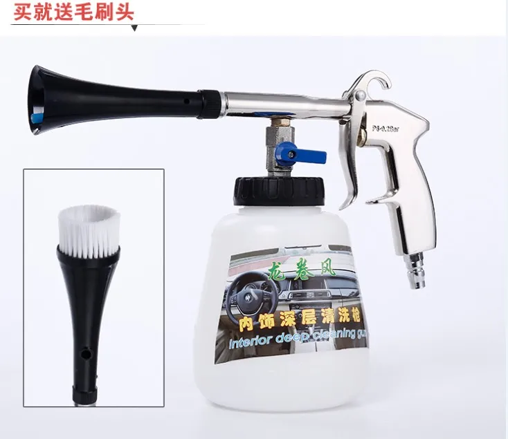 Z 010 Black Tornador Interior Deep Cleaning Gun For Cockpit Care Cars Air Opearted Car Wash