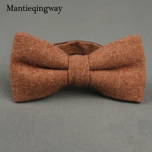 Mantieqingway мужской Регулируемый шерстяной однотонный цветной галстук-бабочка для свадьбы граваты галстуки для мужчин обтягивающие Vestidos галстук для шеи