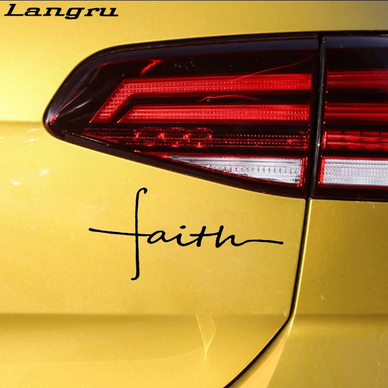 Langru Faith Cross наклейка на автомобили лодки мотоциклетный шлем задний бампер окно