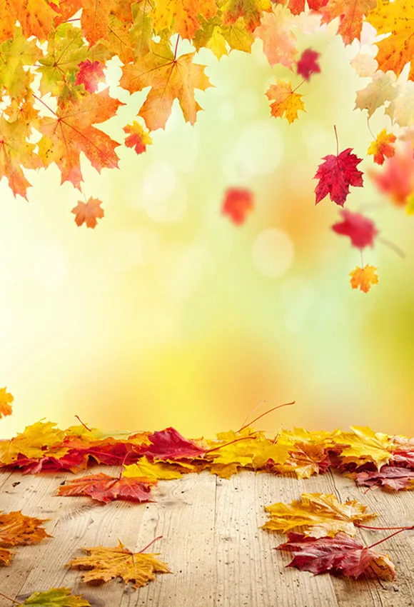 

Vinyl Photography Backdrops Autumn maple leaf photo background 5x7ft backdrops for Photo Studio fotografia Computer printing