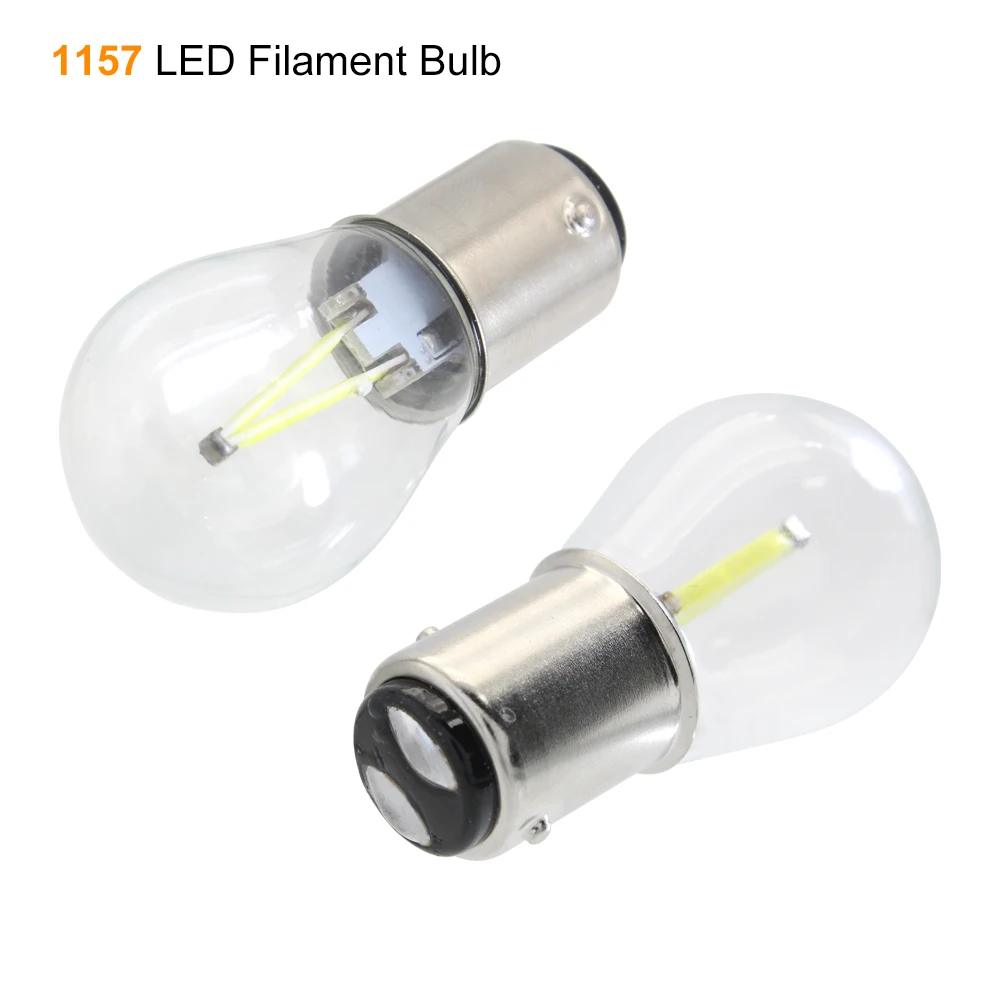 1PCS 1156 BA15S P21W COB LED 1157 BAY15D Glass LED Filament Bulb Car Auto Tail Brake Light DRL Reverse Turn Signal Lamp DC 12V-in Signal Lamp from ...