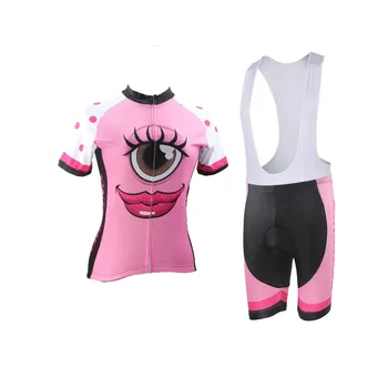 

2019 Women Cycling Jersey Sets Pink Bicycle Jersey Bib Shorts Sets Mtb Ropa Ciclismo Cycling Shirt Top Girl Bike Jersey Clothing