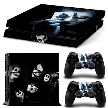 

Free drop shipping white face joker for PS4 Console and Two Controller skin sticker decal skin color skin sticker #TN-P4-0083