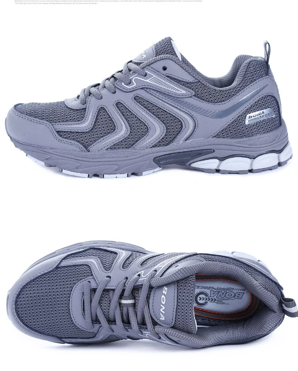 BONA New Arrival Hot Style Men Running Shoes Lace Up Breathable Comfortable Sneakers Outdoor Walking Footwear Men Free Shipping