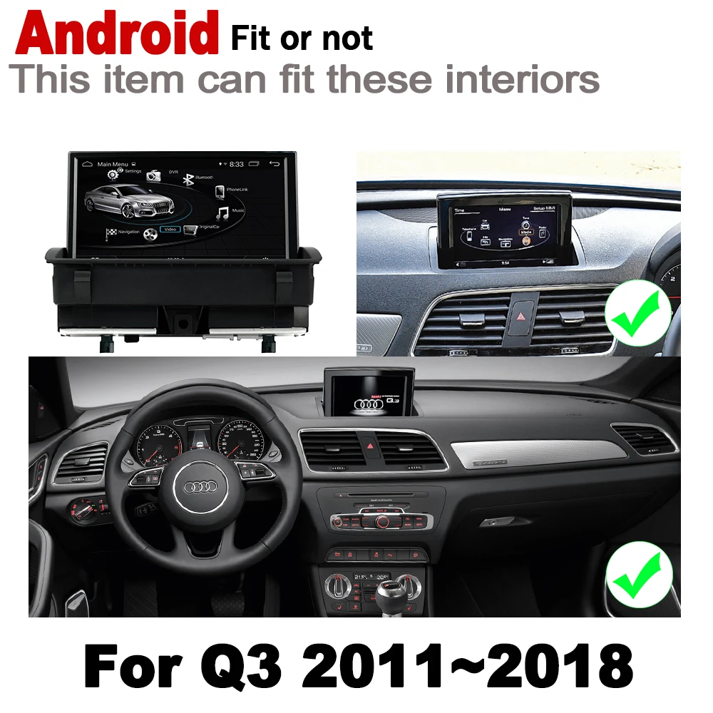 Cheap 10.25" HD Screen Stereo Android 7.0 up Car GPS Navi Map For Audi Q3 8V 2011~2018 MMI Original Style Multimedia Player Auto Radio 5