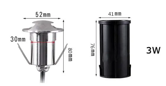 Светодиодный утопленный светильник IP68 DC12V/AC85-265V открытый Водонепроницаемый утопленный свет палубе 1/2/4 вид сбоку для подземных ламп тротуарное освещение