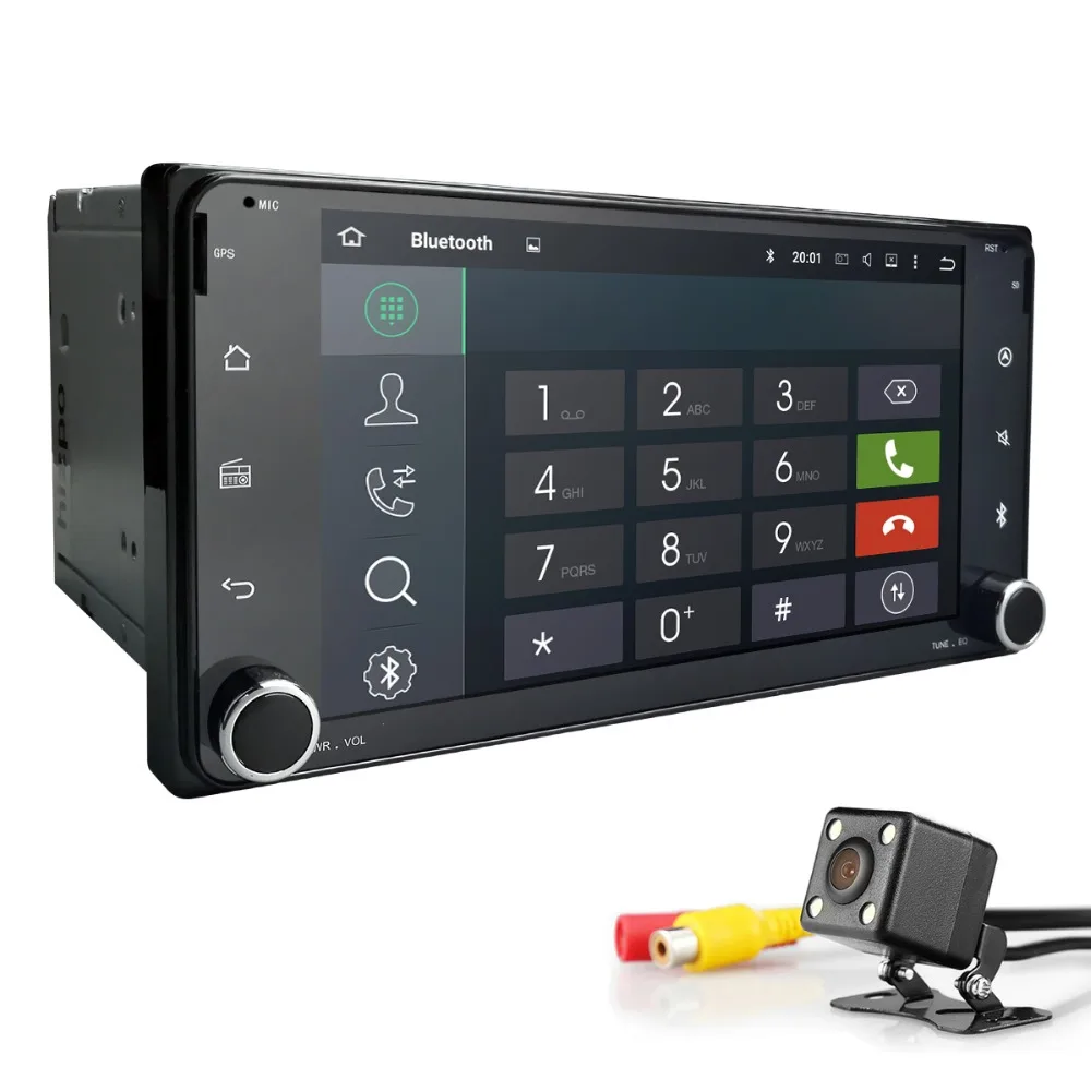 Flash Deal 7"2Din Octa-Core Android8.0 Car Stereo Radio for Toyota Hilux Corolla Camry Prado FJ HIACE Mirror Link WIFI 4G DVD Player+Camera 3