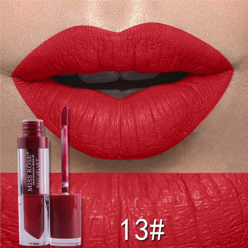 

MISS ROSE Matte Liquid Lipstick Metallic Batom Liquido Mate Lipgloss Easy To Wear Moisturizer Waterproof Lip Gloss Kit Cosmetics