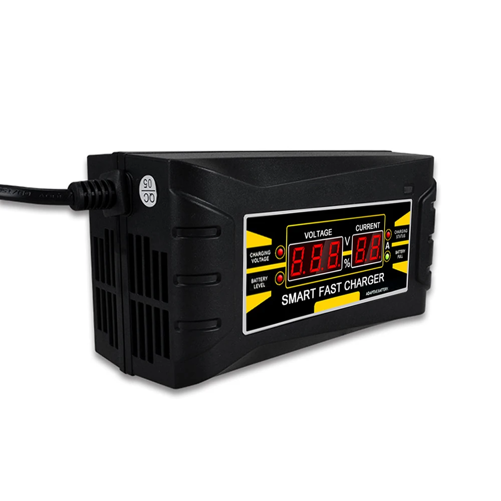 ЕС Plug Полный автомат Аренда Батарея Зарядное устройство 110 В/220 В до 12 В 6A/10A Смарт быстрый мощность зарядки для влажной и сухой свинцово-кислотная ЖК-дисплей Дисплей