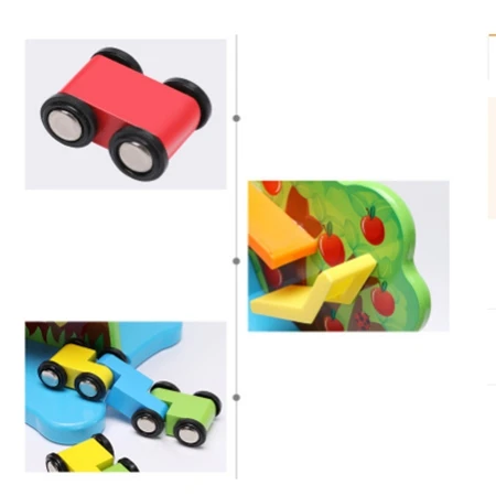 montessori wooden puzzle inertia speed educational toys Track Toys baby math toys learning game fun brinquedos baby toy gift