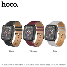 HOCO сменный ремешок из натуральной кожи для Apple Watch Series 4 Series 3 2 1 совместим с Apple Watch Band 44 мм