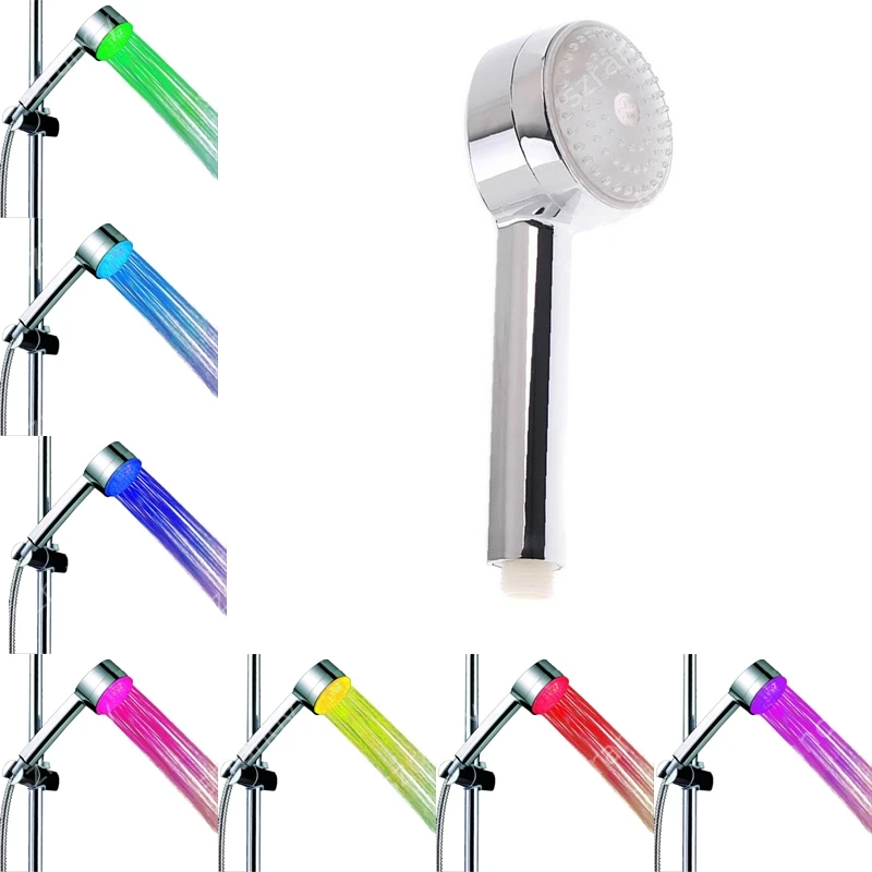 

12 LEDs Bathroom flashing light shower with 7 colors without color box