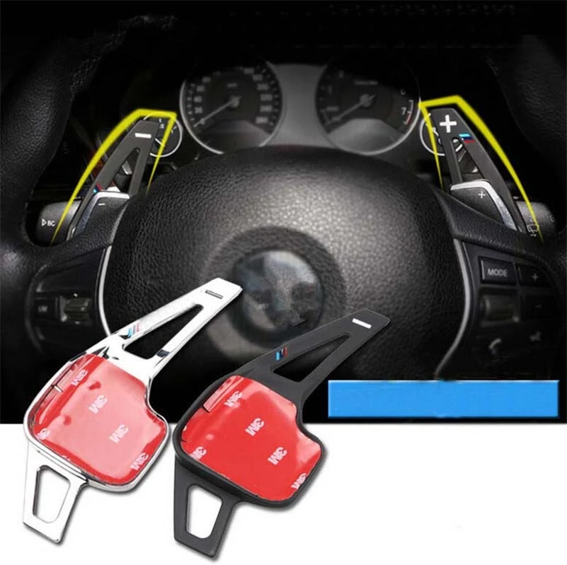 Steering Wheel Shift Paddle Shifter Extension Fit BMW 3 5 Series F10 F30 F80 2pc