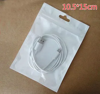 

10.5*15cm Plastic Retail zipper Package Packaging Bag For Mobile Phone Accessories USB Power Adapter Car Charger Cable Earphone