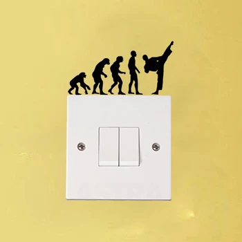 

Evolution Chain Taekwondo Vinyl Light Switch Decals Home Wall Stickers 5WS1281