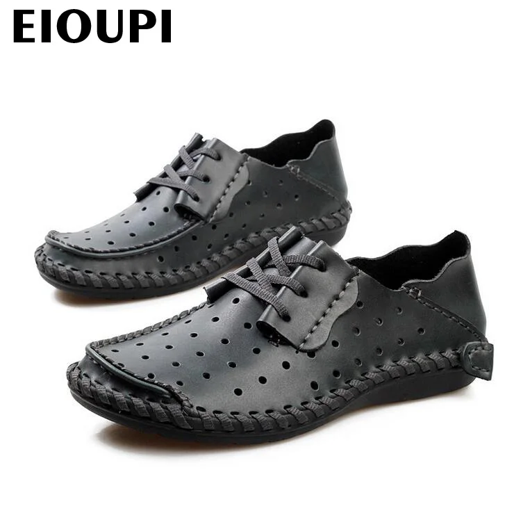 Genuíno Couro 2 Quality Respirável Homens Casual Negócios Moda Escavar 3 Lh858 De Sapatos Real Design Top Eioupi Sapato 4 Dos Novo 50qApwI