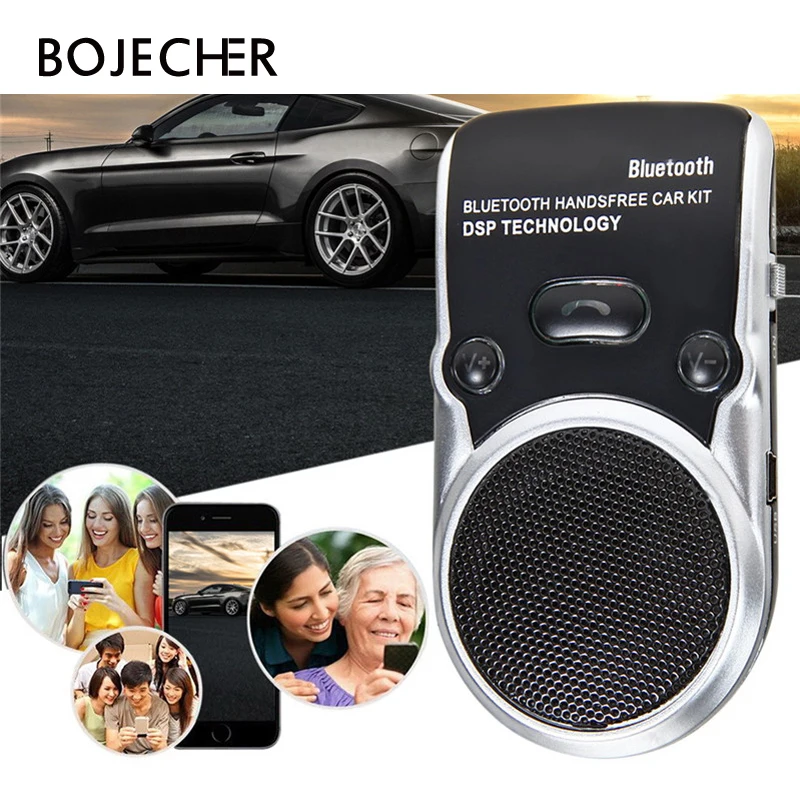 

Solar Powered Car Kit Bluetooth Wireless Speakerphone Hands Free car speaker microphone For Mobile Phone Cigarette Lighter Usb