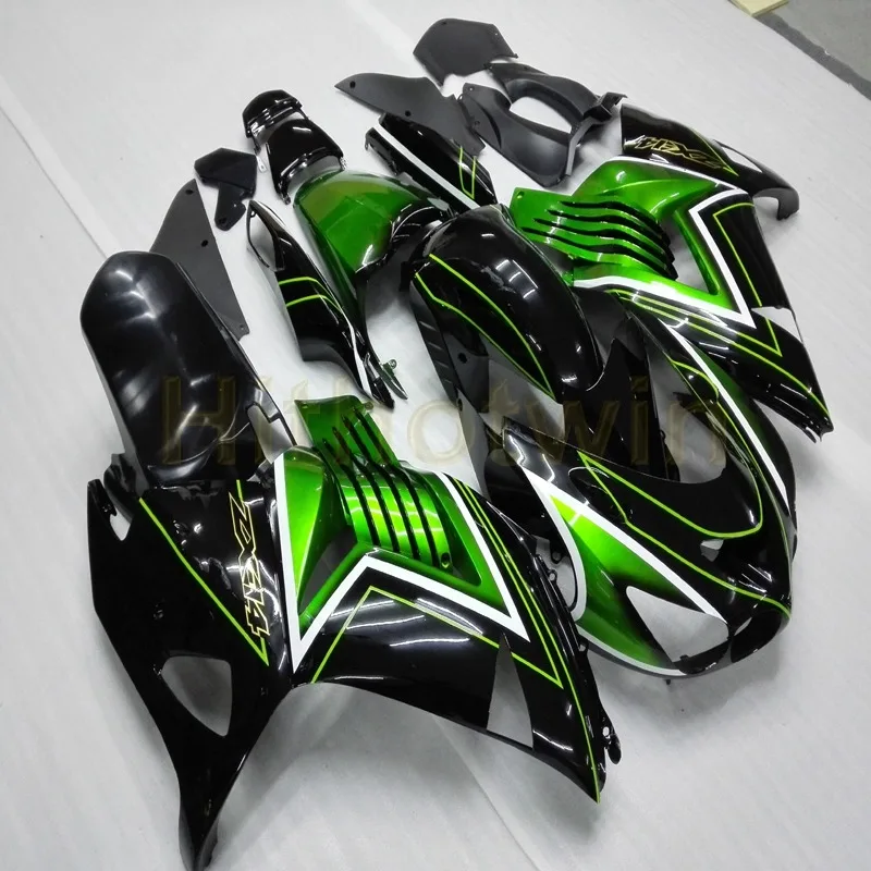 

Custom Injection mold green black motorcycle fairing for Kawasaki 2006 2007 2008 2009 2010 2011 2012 2013 2014 2015 2016 ZX14R
