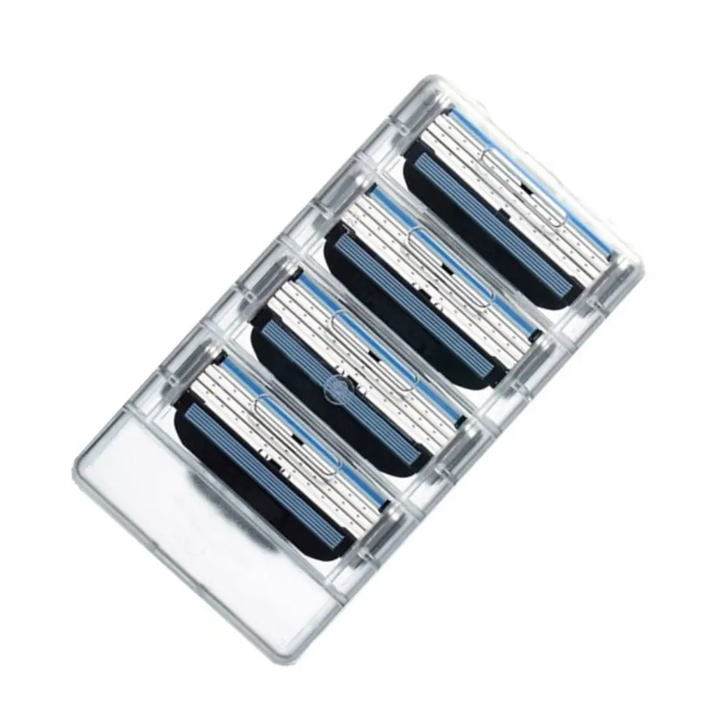 

4PCS/SET 3 Layers Men Face Shaving Razors Blades Male Manual Razor Blades For Standard Beard Shaver Trimmer Blades