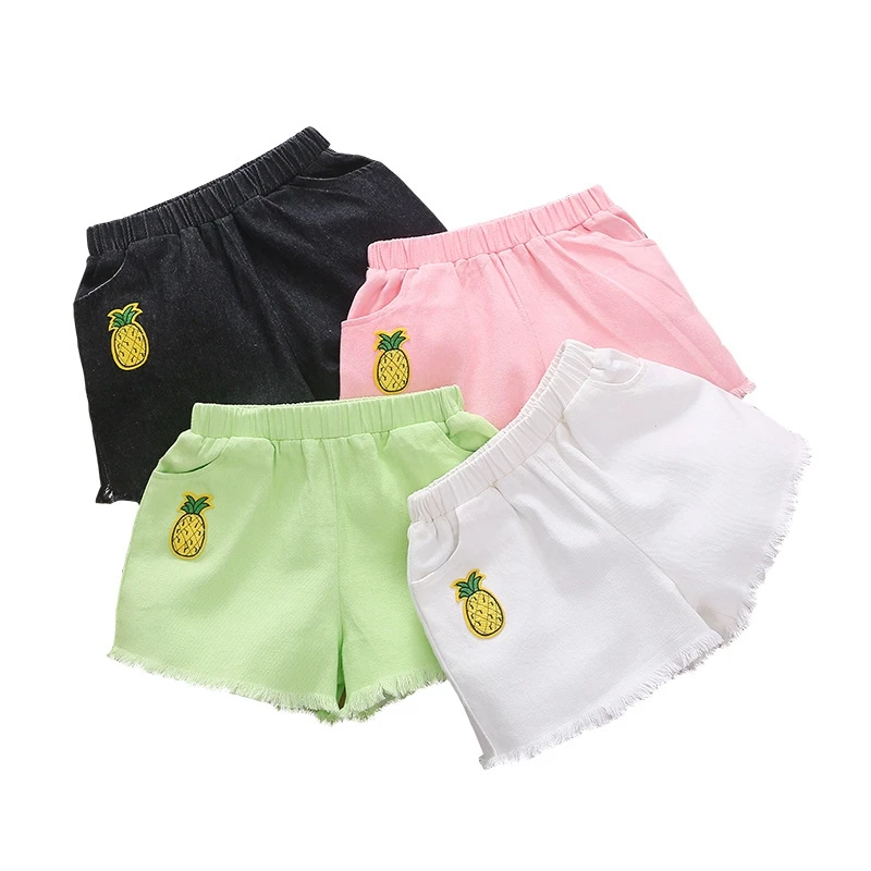 

Girls Shorts Summer Beach Shorts Kids Denim Shorts Children's Hot Pants Half Trousers Embroidered Scanties Board Breechcloth