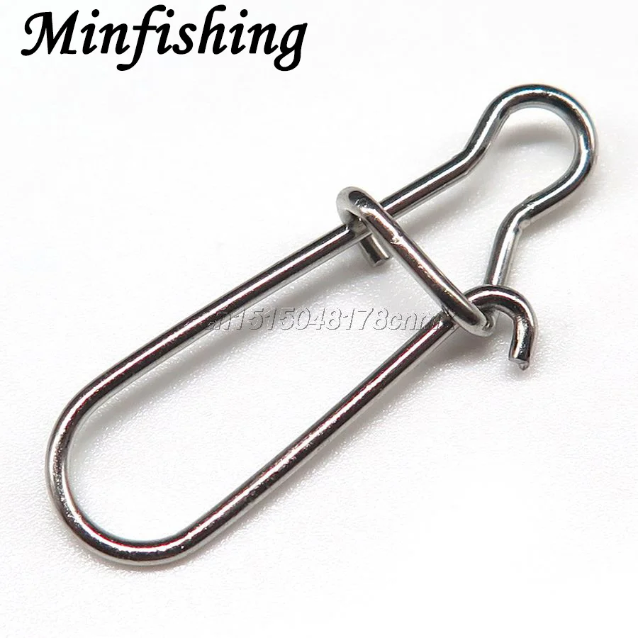 Minfishing 50 шт./партия рыболовные снасти из нержавеющей стали соединитель крюка