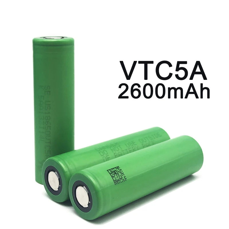 

Original battery For Sony 18650 VTC5A 2600mAh 3.6V High Drain 40A Li-ion Battery for vape E-cigarette Flashlight US18650VTC5A