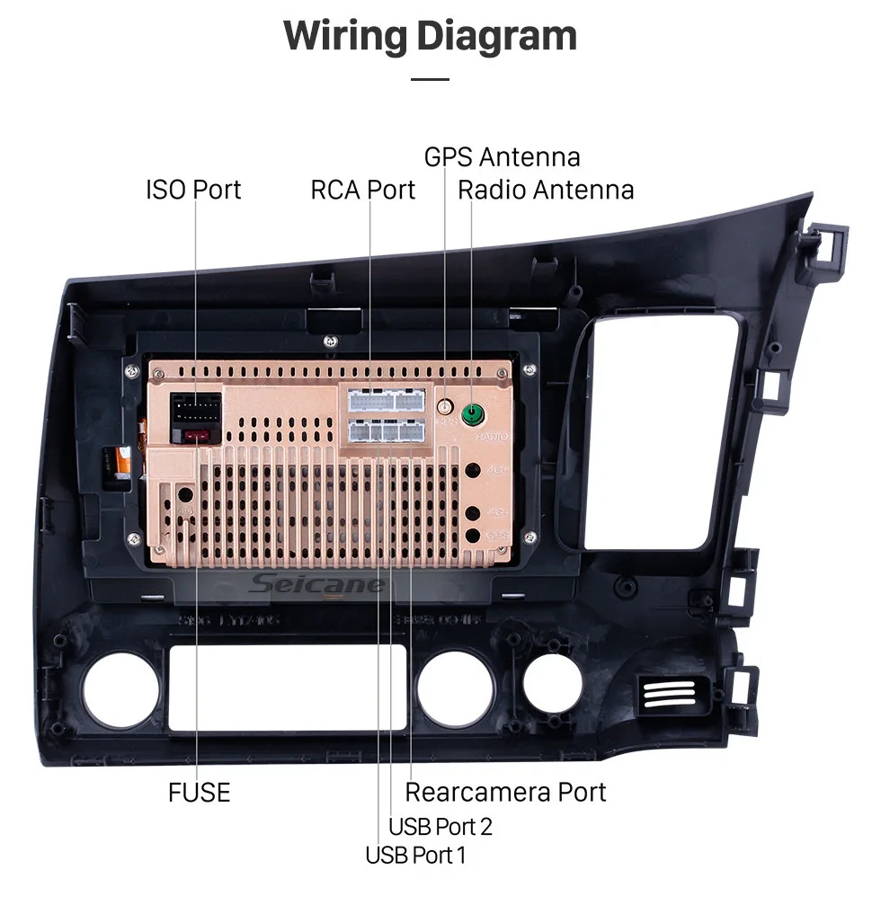 Sale Seicane DSP 2din android 8.1 GPS audio Stereo for Honda Civic 2006 2007 2008 2009  2010 2011 Android 8.1 car multimedia player 19