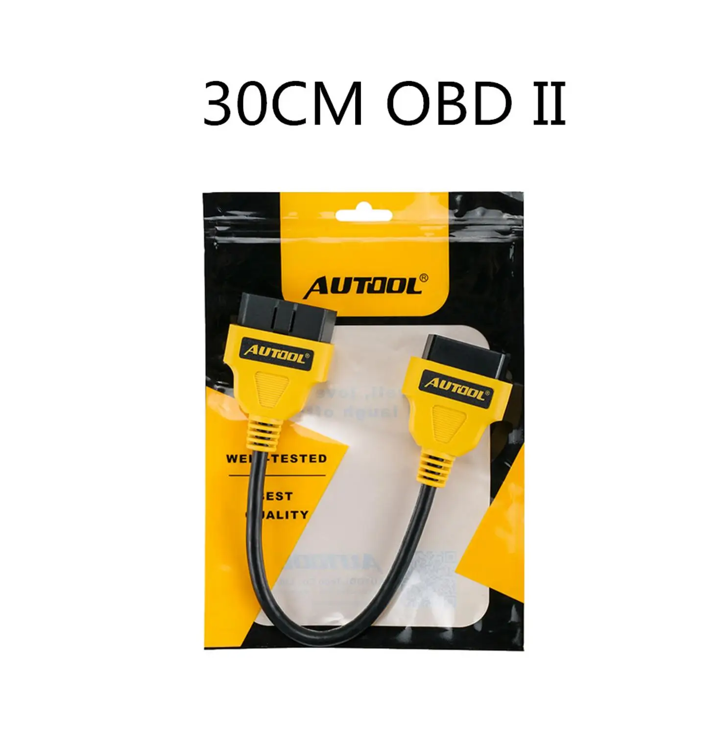 Удлинитель AUTOOL OBD2, удлиняющий Obdii разъем, OBD адаптер для запуска IDIAG Easydiag Pro Pro3 V+ GOLO Mdiag ELM327 AL519 - Цвет: 30 CM