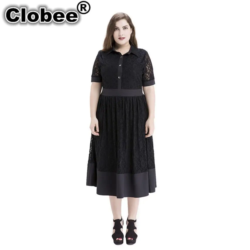 

Party 2018 Women Summer Elegant Lace Boho Clothing Ladies Black Party Maxi long Dress Plus Size 5XL 6XL 7XL Vestidos de festa