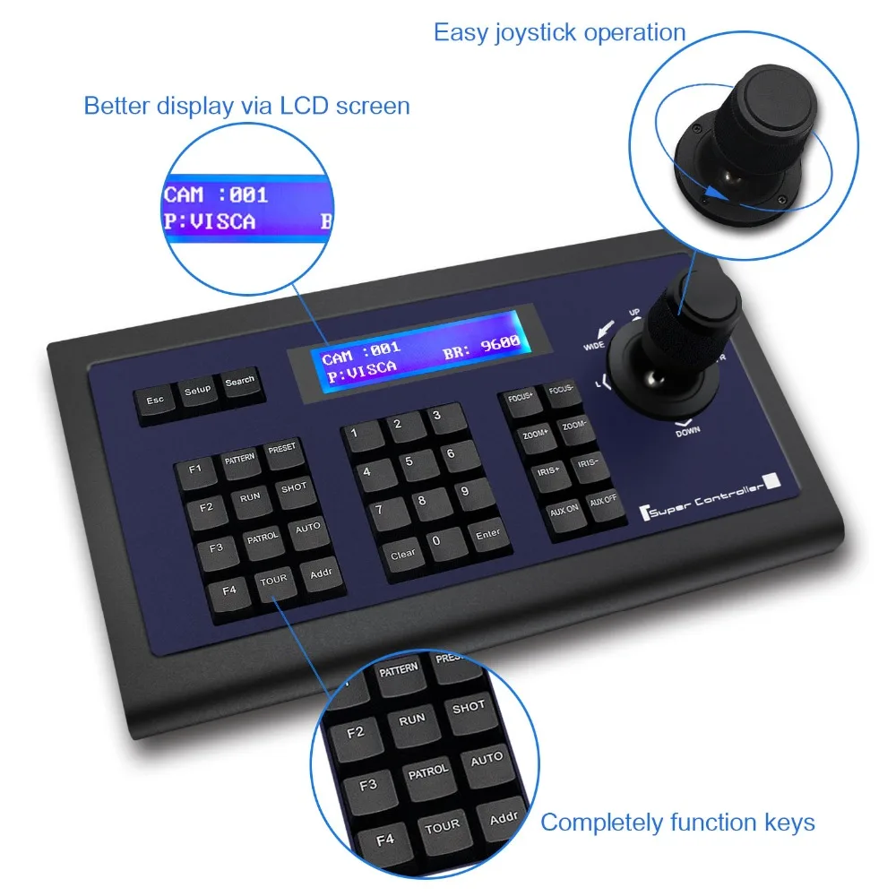 Controlador de Teclado Apto para Tenveo Conferência Joysticker Perfeitamente Vídeo Câmera Kz1 Ptz 7 ??