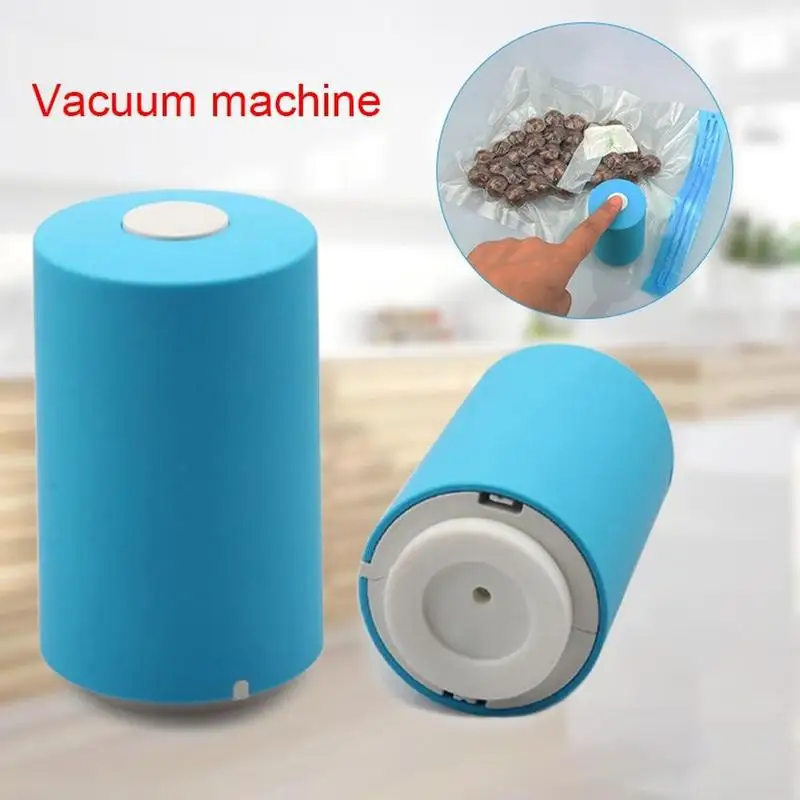 

Mini Automatic Compression Vacuum Pump Househoud Snack Fresh Food Rod Strip Kitchen Tool with Bags for Drop Shipping