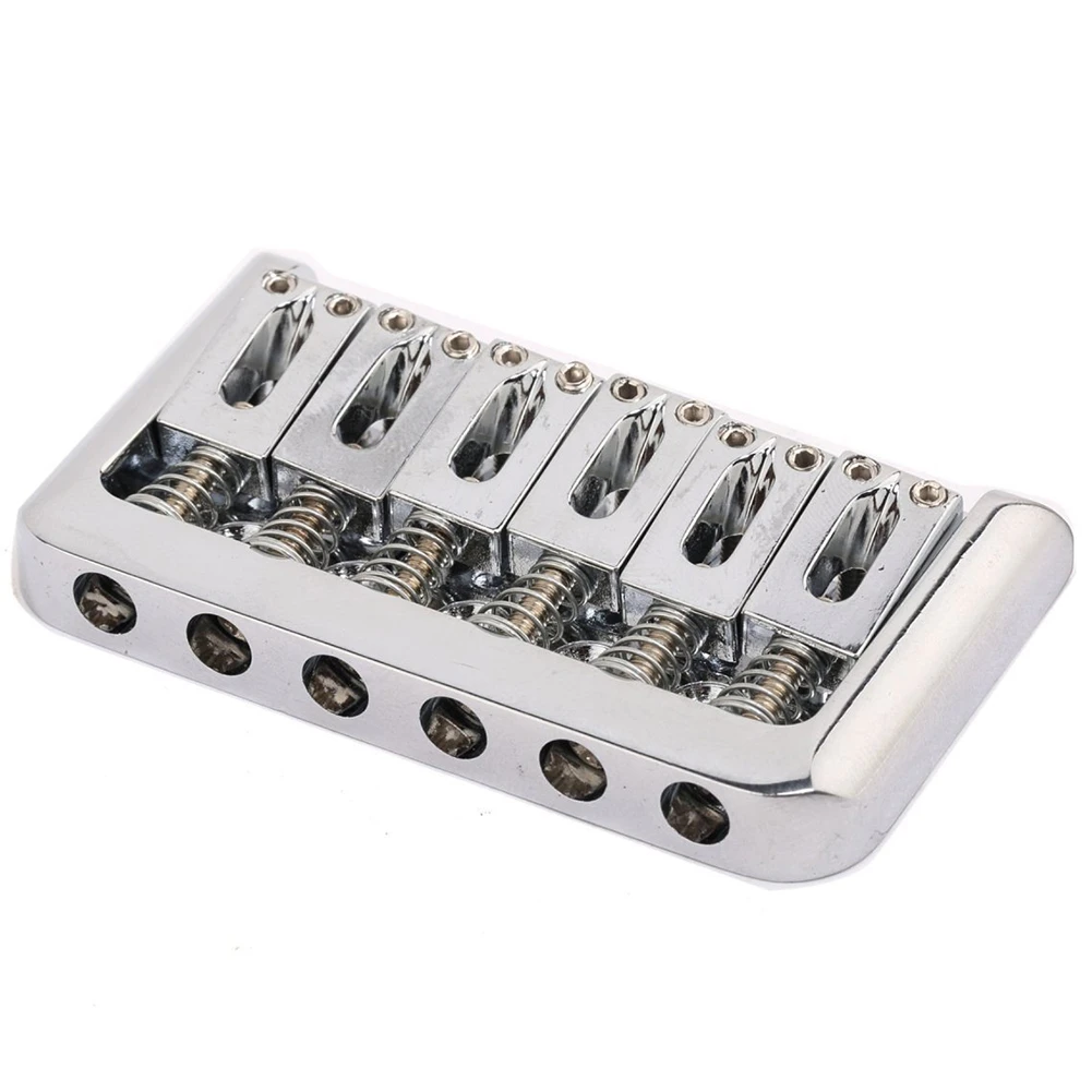 Flfl 一流のためのステンレス鋼のサドルが付いているトレモロブリッジストラトキャスターのための亜鉛ブロック 区エレキギター ギターブリッジシステム 1set Color Chrome