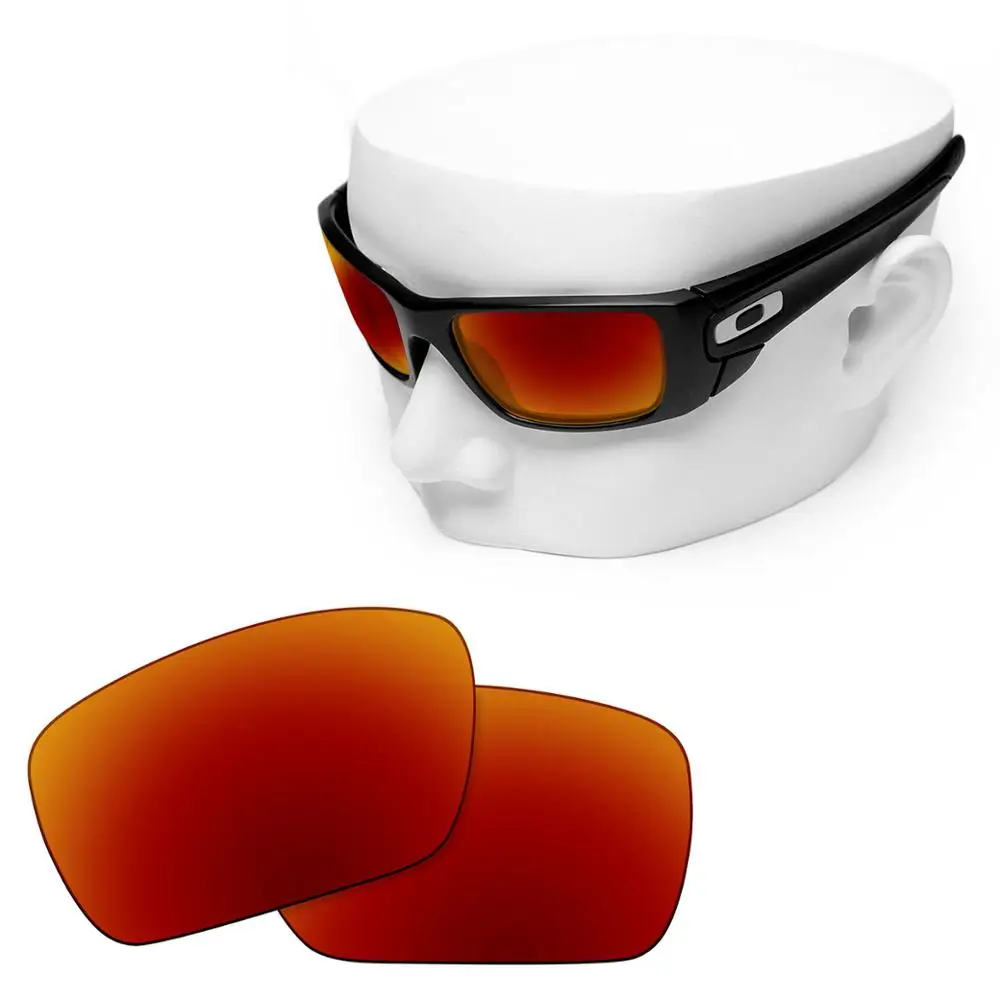 Oowlit Polarizzati Lenti Di Ricambio Di Fuoco Rosso Specchio Per-Oakley Fuel Cell Occhiali Da Sole
