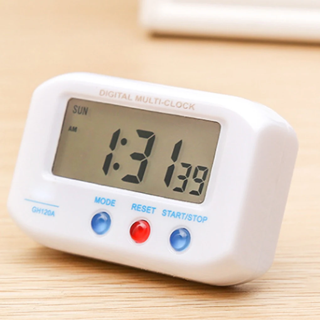 

Table Clock Portable Electric Desktop Clock Electronic Alarm LCD Screen Data Time Calendar Desk Watch New