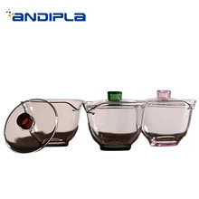 150 мл ручной работы термостойкие толстые прозрачные стеклянные чайные чаши Крышка Комплект китайский чайный набор кунг-фу чайник для Семейный подарок