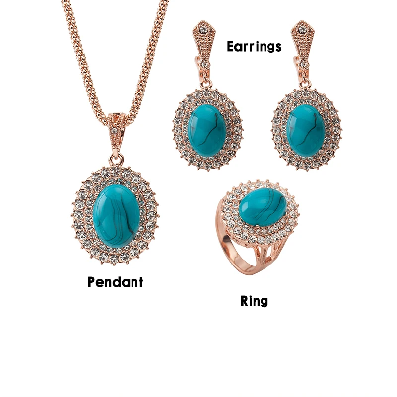 sky blue flower jewellery