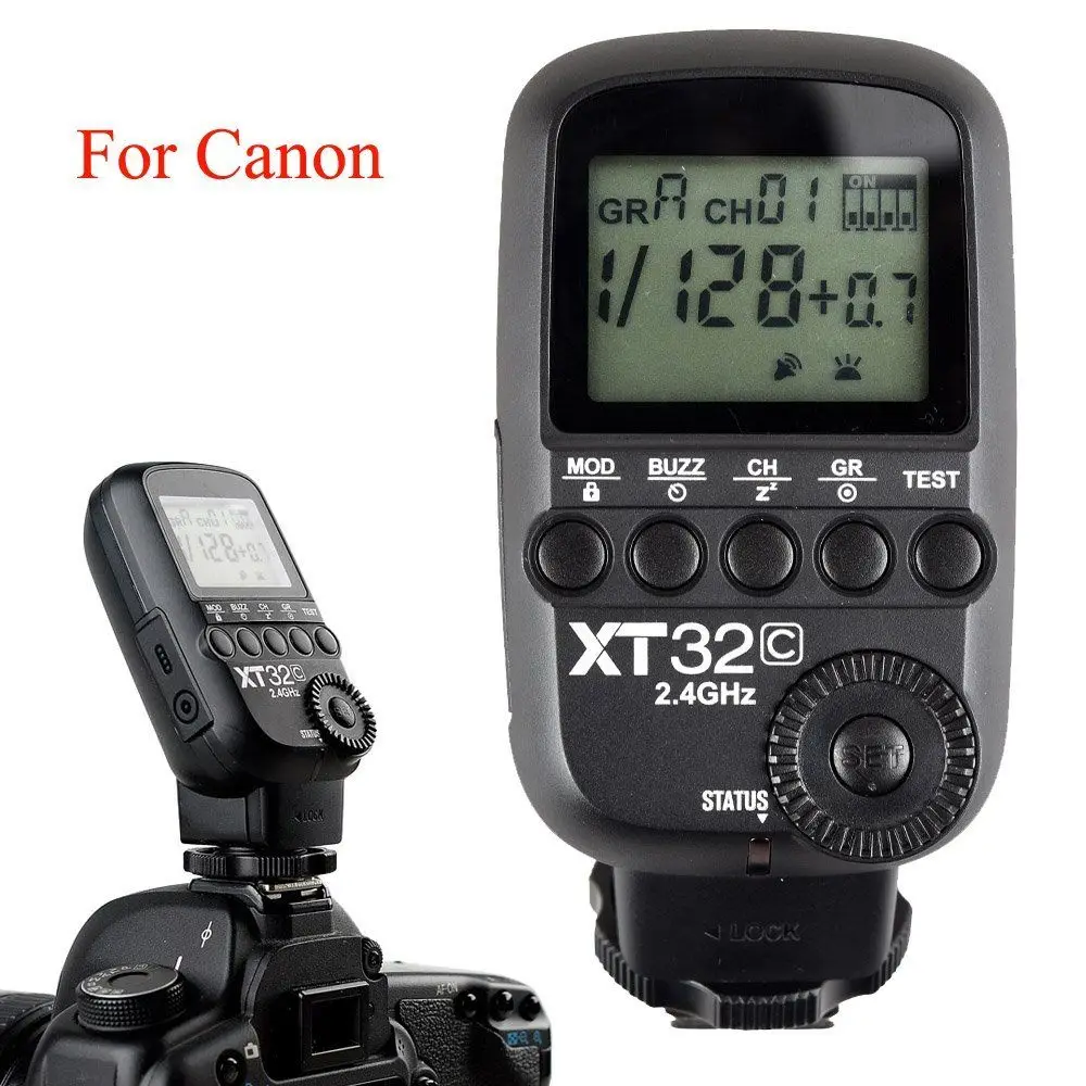 

Godox XT32C 2.4G Wireless 1/8000s High-Speed Sync Flash Trigger for Godox X System Flash XTR-16 XTR-16S for Canon DSLR Camera