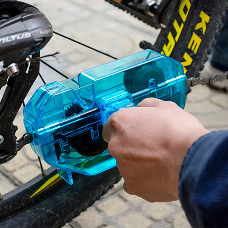 Perfect SAHOO New Bicycle Chain Cleaner Bike Clean Machine Brushes Mountain Road Bike Cycling Cleaning Kit Outdoor Sports Wash Tools 5