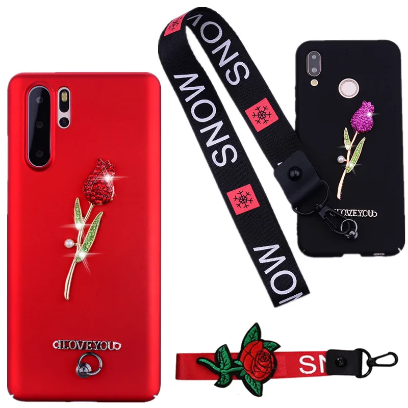 Чехол с ремешком на запястье для Huawei P30 Pro P20 P10 P9 P8 Lite 2017 тонкий чехол-накладка