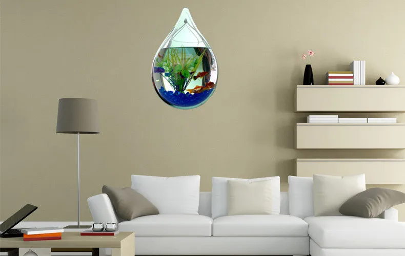 Aquarium Fish Tank Wall Mounted Mirror Fish Tanks Small Scale Wall
